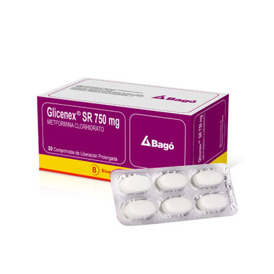 Glicenex SR 750 Mg Comprimido de Liberaci&oacute;n Prolongada - Bl&iacute;ster 6 UN
