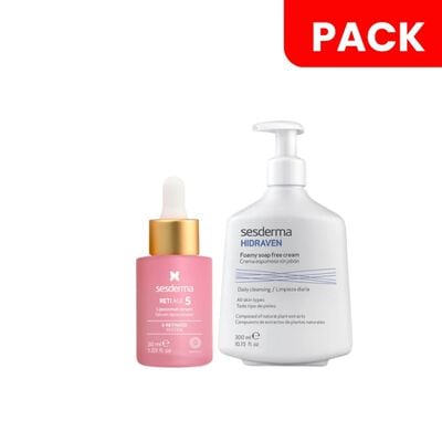 Sesderma Reti Age5 Serum & Hidraven Crema Espumosa Sin Jab&oacute;n Frasco 300 ML - Pack 2UN