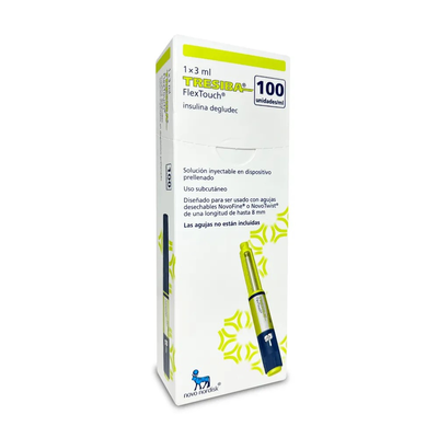 Insulina Tresiba 100UI/ml Soluci&oacute;n inyectable en dispositivo prellenado - Caja 3 ML