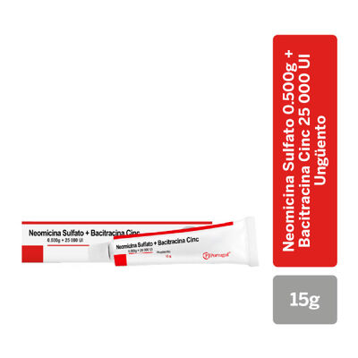 Neomicina + Bacitracina 0.500g-25 000 UI Ung&uuml;ento - Tubo 15 G