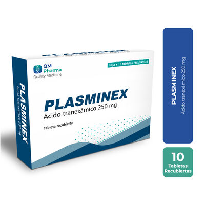 Plasminex 250 mg Tableta Recubierta - Caja 10 UN
