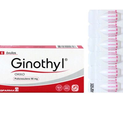 Ginothyl 90mg &Oacute;vulos - Caja 6 UN