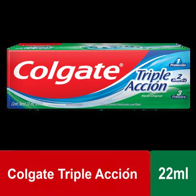 Colgate Crema Triple Accion - Tubo 22Ml