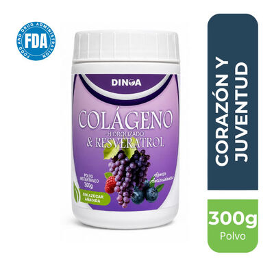 Col&aacute;geno Hidrolizado Con Resveratrol Sabor Frutos Del Bosque - Pote 300 G