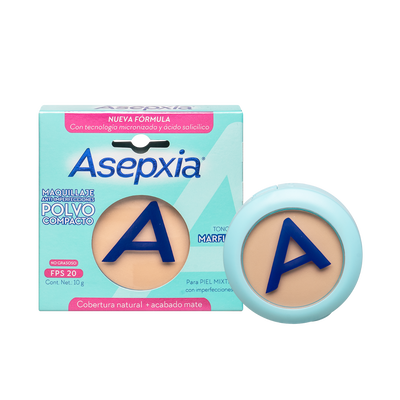 Maquillaje en Polvo Asepxia Marfil FPS20 - Unidad 1 UN