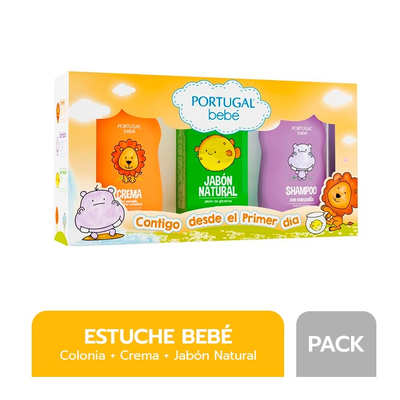 Tripack Estuche Portugal Beb&eacute; Crema + Jab&oacute;n Natural + Shampoo - Caja 3 UN