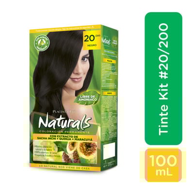 Kit Tinte para Cabello Naturals #20/200 Negro  - Caja 100ML