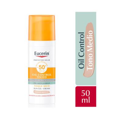 Eucerin Sun Face Oil Control Tono Medio - Frasco 50 ML