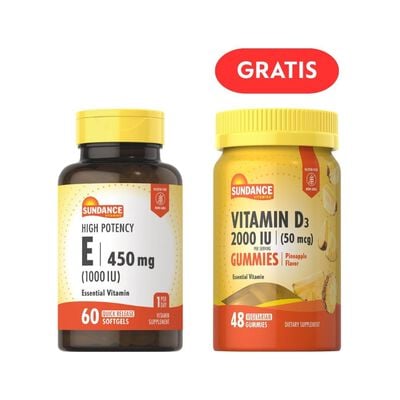 Vitamina E 1000 IU C&aacute;psulas Blandas - Frasco 60 UN