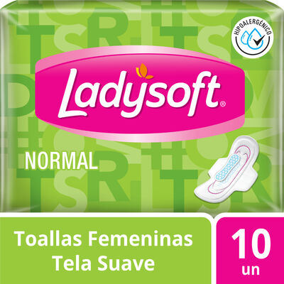Toalla Higi&eacute;nica Ladysoft Normal Tela - Bolsa 10 UN