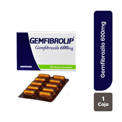 Gemfibrolip 600 Mg Tableta - Caja 20 UN