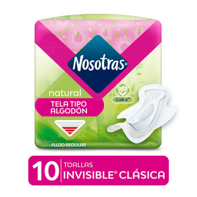 Toallas higi&eacute;nicas Nosotras Invisible Cl&aacute;sica - Bolsa 10 UN