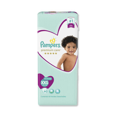 Pa&ntilde;ales Pampers Premium Care Talla XXG - Bolsa 60 UN