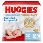 Pa&ntilde;al Huggies Natural Care Talla R/N - Bolsa 20UN, , large image number null
