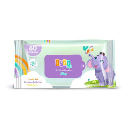 Toallitas H&uacute;medas Izzy Soft - Bolsa 60 UN