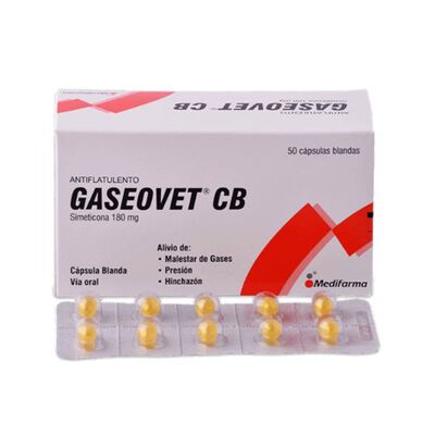 Gaseovet CB 180mg C&aacute;psulas Blandas - Bl&iacute;ster 10 UN