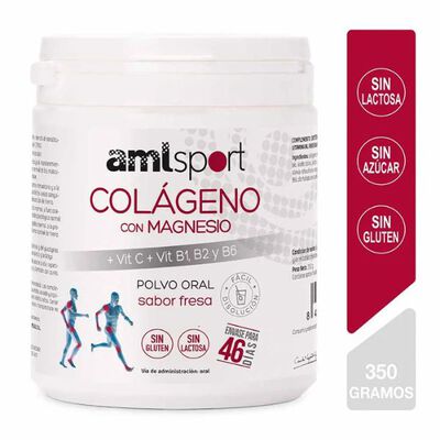 Polvo Col&aacute;geno + Magnesio y Vitamina C+B1+B2+B6 - Pote 350 Gr