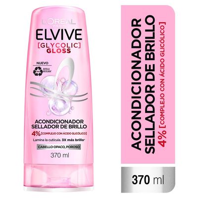Acondicionador Elvive Glycolic Gloss Brillo 72h - Frasco 370 ML