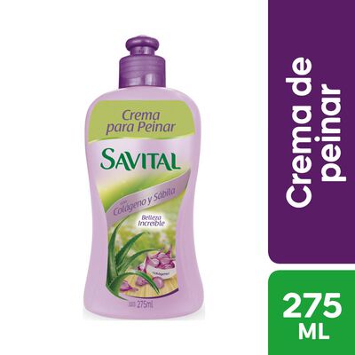 Savital Crema Para Peinar Col&aacute;geno y Sabila - Frasco 275ML