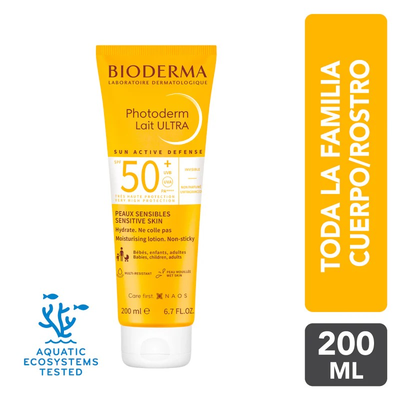 Bioderma Photoderm Lait Ultra Famille SPF 50+ - Frasco 200 ML