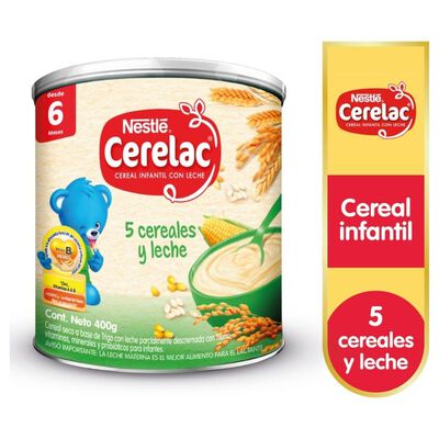 Cereal Infantil Cerelac&reg; 5 Cereales y Leche - Lata 400 g