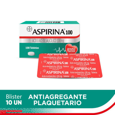 Aspirina 100 Prevenci&oacute;n Cardiovascular 100 Mg - Bl&iacute;ster 10 UN