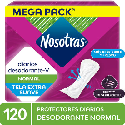 Nosotras Protectores Diarios Desodorante - Caja 120 UN