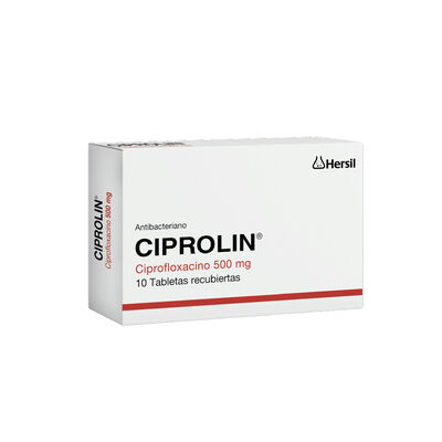 Ciprolin 500 Mg Tabletas Recubiertas - Caja 10 UN