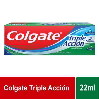 Colgate Crema Triple Accion - Tubo 22Ml