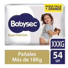 Pa&ntilde;al Babysec S&uacute;per Premium Packet&oacute;n talla XXXG - Bolsa 54 UN, , large image number null