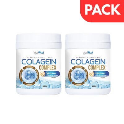 D&uacute;o Pack VitaVital Colagein Complex sabor pi&ntilde;a Frasco 450 G - Pack 2 UN