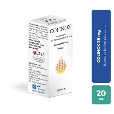 Colinox 36 mg Suspensi&oacute;n Oral - Frasco 20 Ml