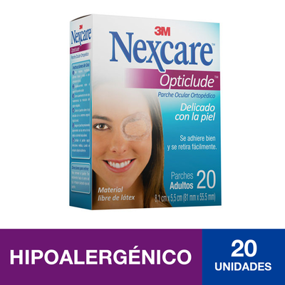 Nexcare Opticlude Parche Ocular Ortop&eacute;dico Para Adulto - Caja 20 UN