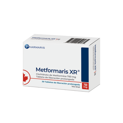 Metformaris XR 750 MG Tabletas de liberaci&oacute;n prolongada - Caja 30 UN
