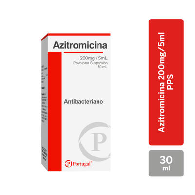 Azitromicina 200mg/5ml Polvo para Suspensi&oacute;n Oral - Frasco 30 ML