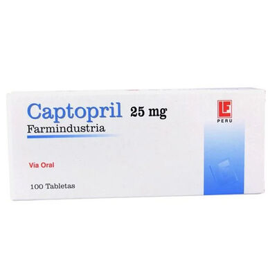 Captopril 25 mg  - Caja 100UN