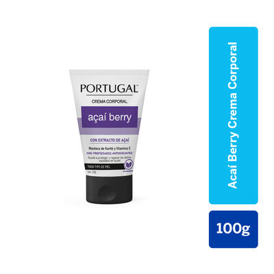Portugal Crema Corporal Acai Berry - Frasco 100 G