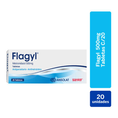 Flagyl 500 MG  - Caja 20 tabletas