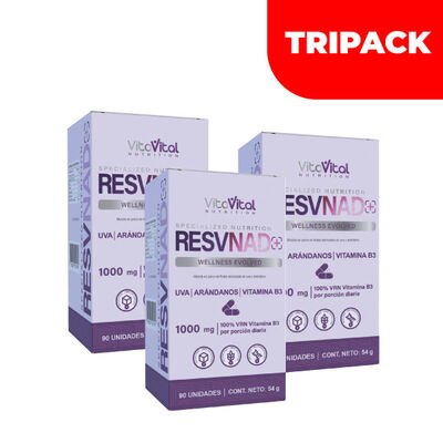 Tripack Vita Vital Resvnad - Frasco 90 UN