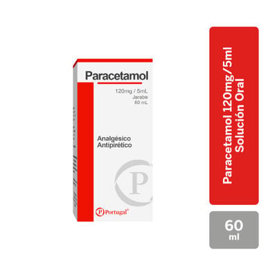 Paracetamol Jarabe 120 mg/5ml- Frasco 60 ML