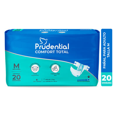 Pa&ntilde;al Prudential Confort Talla Total M - Bolsa 20 UN
