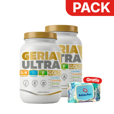 D&uacute;o Pack GeriaUltra Gold Sabor Vainilla - Pote 1Kg
