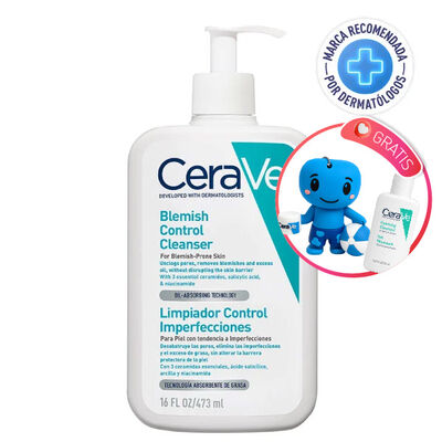 Cerave Limpiador Blemish Control Cleanser- Frasco 473 ml