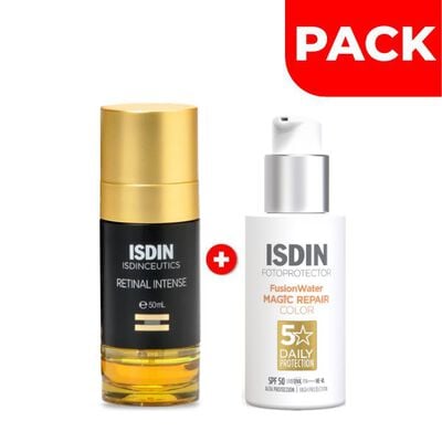 FotoUltra Isdin Fusion Water Magic Repair Color 50 ML & Isdinceutics Retinal - Pack 2 UN