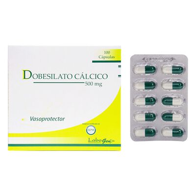 Dobesilato C&aacute;lcico 500mg C&aacute;psulas - Bl&iacute;ster 10 UN