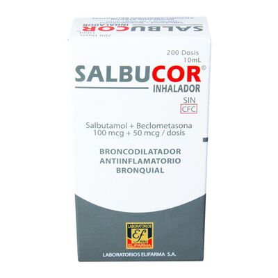Salbucor 100mcg/50 mcg/dss Inhalador - Frasco 200 Dss