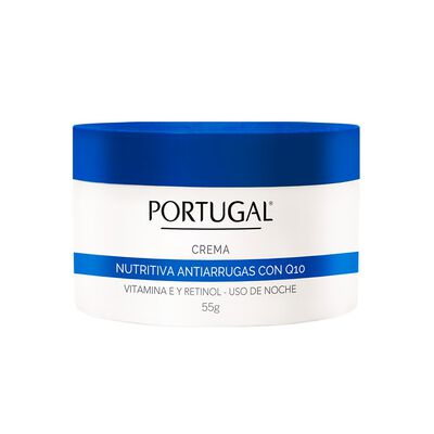 Portugal Crema Facial Antiarrugas Nutritiva Q10 - Pote 55 G