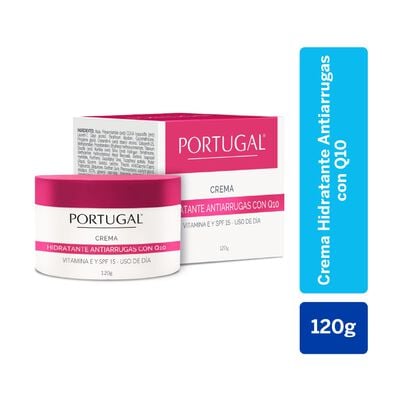Portugal Crema Hidratante Antiarrugas Con Q10 - Pote 120 G