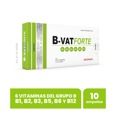 B-VAT Forte ampollas  (Vitamina complejo B)