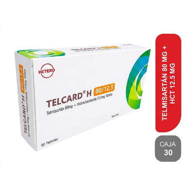 Telcard H 80/12.5 - Caja 30 tabletas